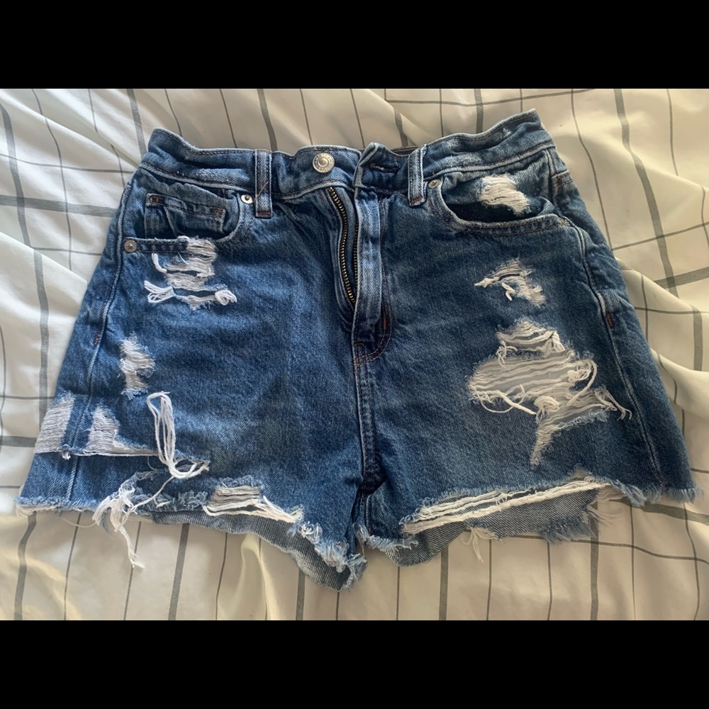 ripped jean shorts